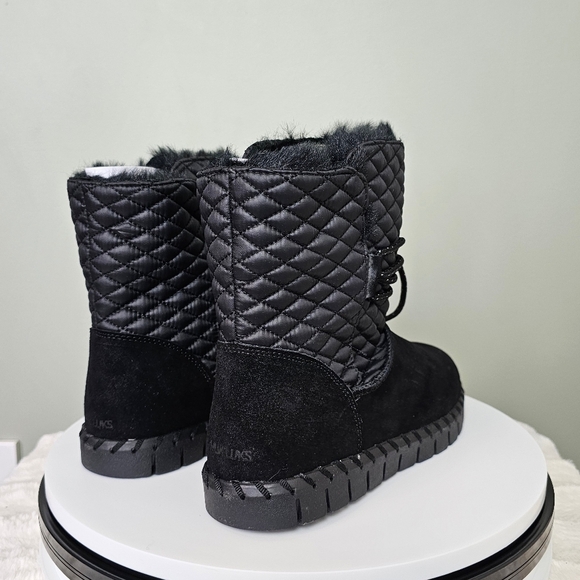 Muk Luks Womens Flexi Bridgehampton Pull-on Boot Black | Outdoor Cozy Spring - Picture 6 of 13